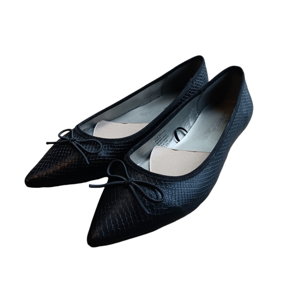 Worthington Black Textured Flats